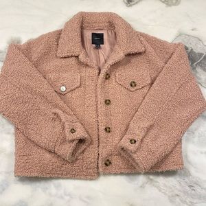 Boucle Dusty Pink Coat